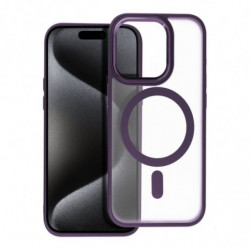 Matte Mag Cover case compatible with MagSafe for IPHONE 15 PRO purple