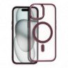 Matte Mag Cover case compatible with MagSafe for IPHONE 15 plum red