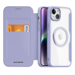 DUX DUCIS wallet case SKIN X PRO compatible with MagSafe for IPHONE 15 Plus purple