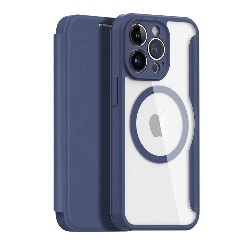 DUX DUCIS wallet case SKIN X PRO compatible with MagSafe for IPHONE 14 Plus blue