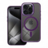 Color Edge Mag Cover case compatible with MagSafe for IPHONE 15 PRO deep purple