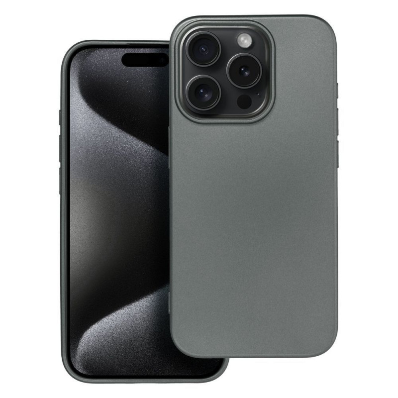 METALLIC Case for IPHONE 15 PRO grey