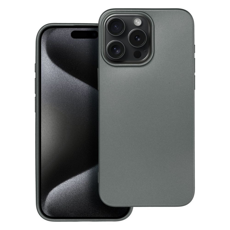 METALLIC Case for IPHONE 15 PRO MAX grey