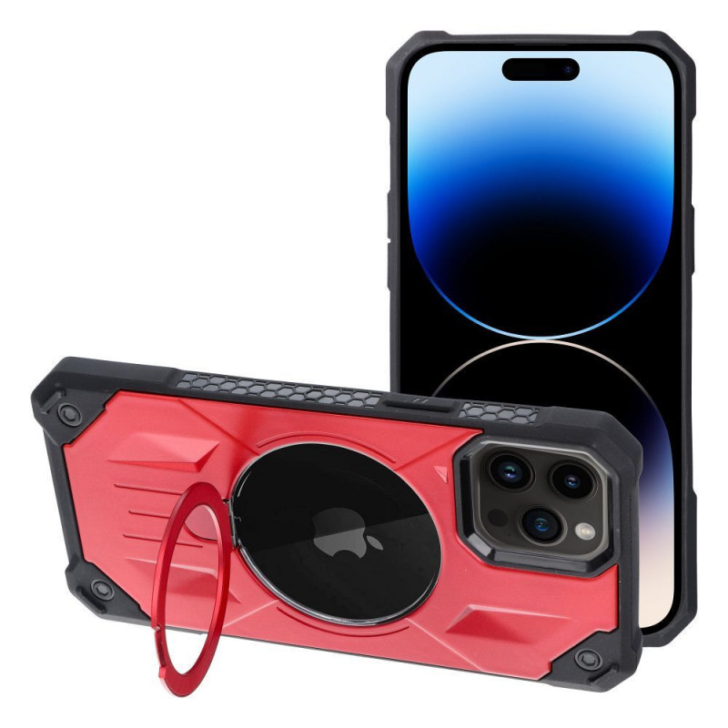 Case ARMOR MAG COVER compatible with MagSafe for IPHONE 14 Pro red