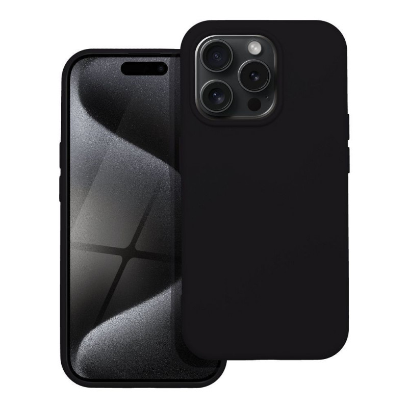 SILICONE Case for IPHONE 15 PRO black