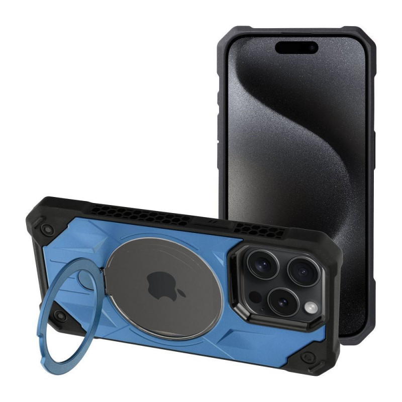 Case ARMOR MAG COVER compatible with MagSafe for IPHONE 15 Pro blue