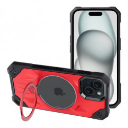 Case ARMOR MAG COVER compatible with MagSafe for IPHONE 15 red