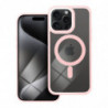 Color Edge Mag Cover case compatible with MagSafe for IPHONE 15 PRO MAX pink