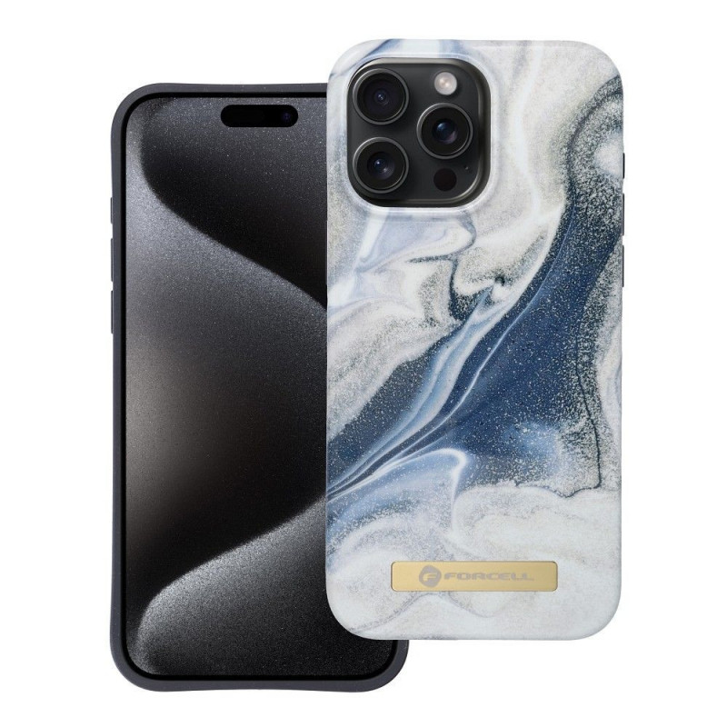 FORCELL F-PROTECT Mirage case compatible with MagSafe for IPHONE 15 PRO MAX magic sand