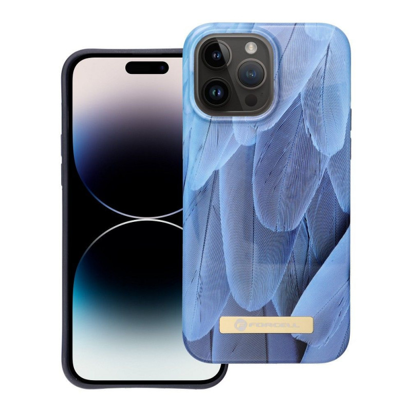 FORCELL F-PROTECT Mirage case compatible with MagSafe for IPHONE 14 PRO MAX blue bird