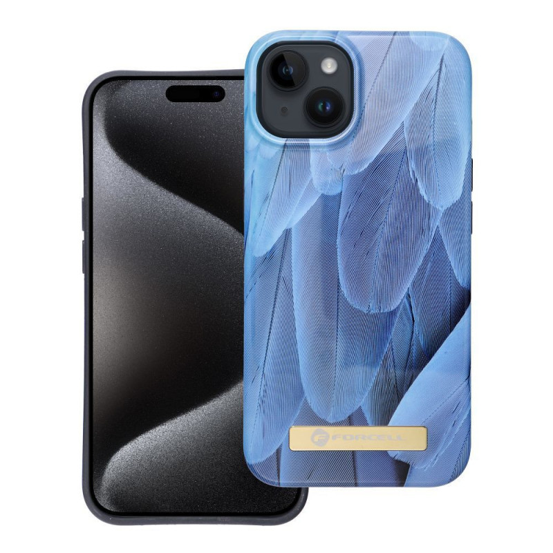 FORCELL F-PROTECT Mirage case compatible with MagSafe for IPHONE 14 blue bird