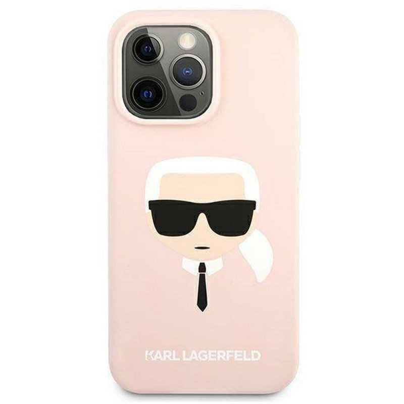 Original faceplate case KARL LAGERFELD KLHCP13LSLKHLP for iPhone 13 PRO (Silicone K. Head / light pink)