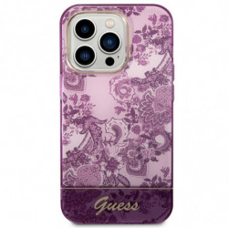 Original faceplate case GUESS GUHCP14LHGPLHF for iPhone 14 PRO (IML Electro Cam TDJ / fuschia)