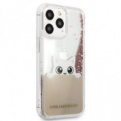 Original faceplate case KARL LAGERFELD KLHCP13XPABGNU for iPhone 13 PRO MAX (Liquid Glitter Peek A Boo / pink)