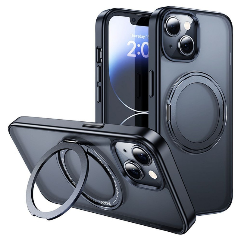 HOCO case with ring compatible with MagSafe AS1 for IPHONE 15 Plus black