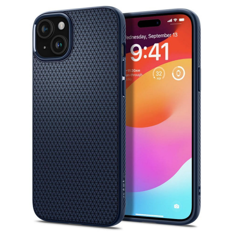 SPIGEN Liquid Air case for IPHONE 15 navy blue