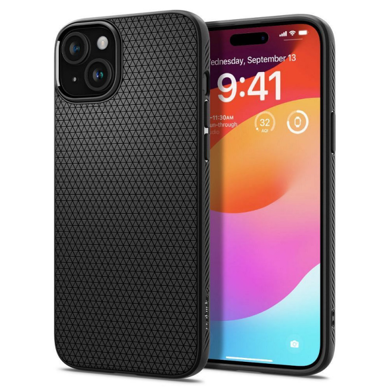 SPIGEN Liquid Air case for IPHONE 15 PLUS matte black