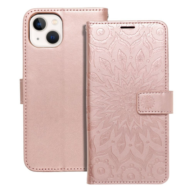 MEZZO Book case for IPHONE 13 mandala rose gold