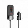 WiWU - Extend Car Charger Wi-QC015 120W PD+QC 2xUSB A + 2xUSB C