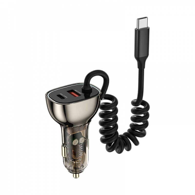 WiWU - Car Charger Wi-QC016 90W with cable USB C with USB A i USB C sockets