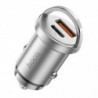 HOCO car charger USB A + Type C PD QC3.0 4A 45W NZ10 silver