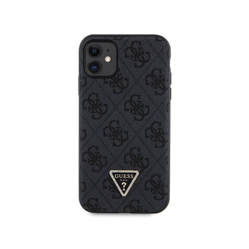 Original faceplate case GUESS GUHCN61P4TDSCPK for iPhone 11 (Leather Metal Logo Strass Crossbody / black)