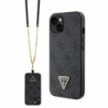 Original faceplate case GUESS GUHCP13MP4TDSCPK for iPhone 13 (Metal Logo Starss Crossbody / black)