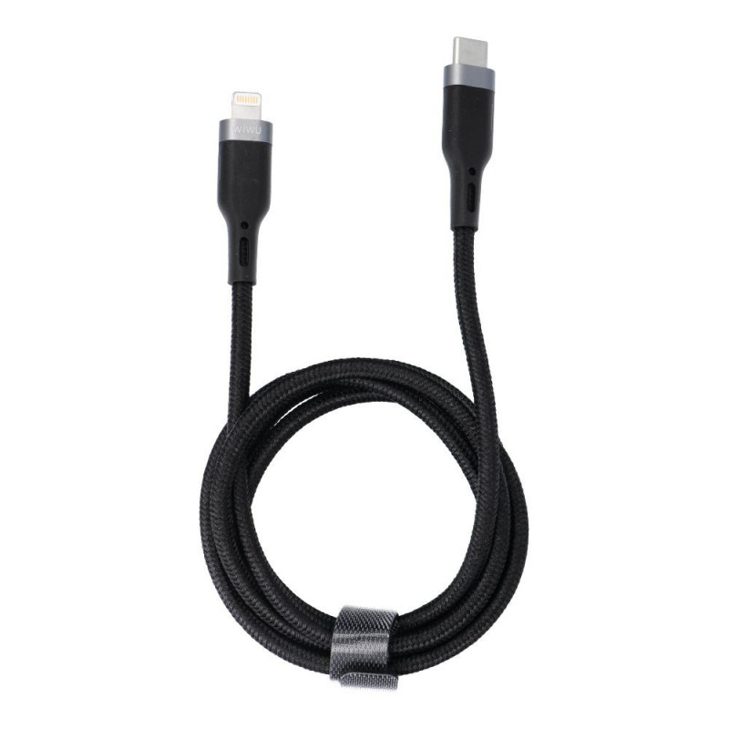 WiWU - Platinum Series Data Cable Wi-C013 USB C to Lightning 30W 1,2m - black