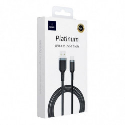 WiWU - Platinum Series Data Cable Wi-C021 USB A to USB C 6A (Huawei phones only) 1,2m - black