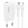 HOCO travel charger Type C + cable Type C to Lightning PD 20W N10 white