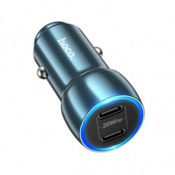 HOCO car charger 2 x Type C PD QC3.0 3A 40W Z48 sapphire blue