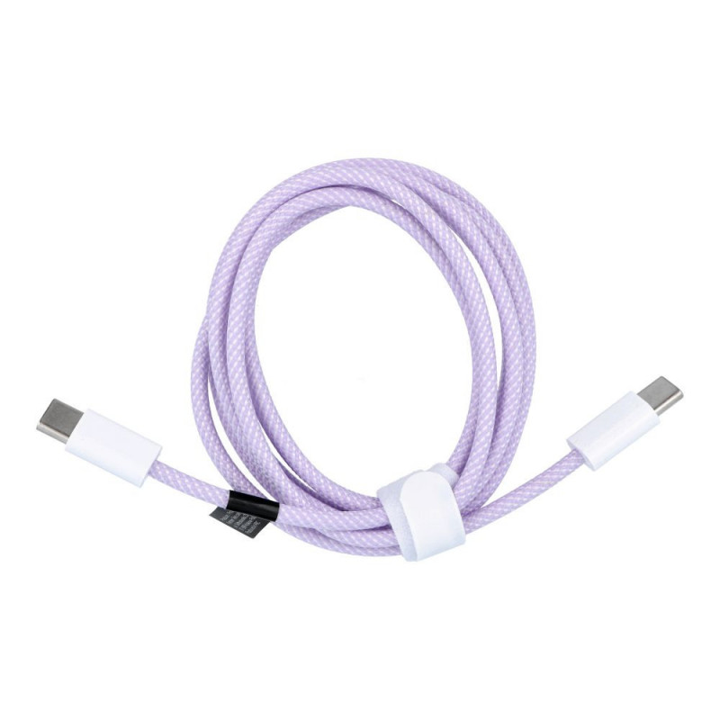 Cable Type C to Type C Power Delivery PD 60W 3A C263 purple 1,5 m