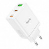 HOCO charger 2 x Type C + USB A PD QC3.0 3A 35W N33 white