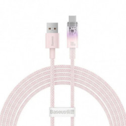 BASEUS cable USB A to Type C PD 100W Explorer CATS010504 2 m pink