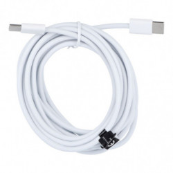 Cable Type C to Type C 3.0 PD 30W HD26 white 3 meters