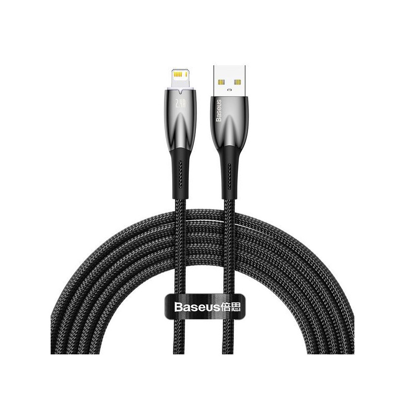 BASEUS cable USB A to Lightning 2,4A Glimmer CADH000301 2 m black