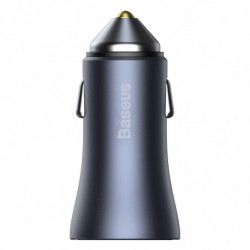 BASEUS car charger USB A + Type C + cabel USB A to Type C PD QC4.0 3A 40W TZCCJD-0G dark gray