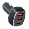 PAVAREAL car charger  Type C PD 20W + USB 3A PA-CC65 black