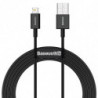 BASEUS cable USB A to Lightning 2,4A Superior CALYS-C01 2 m black