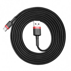 BASEUS cable USB A to Type C 1,5A Cafule CATKLF-U91 3 m black red