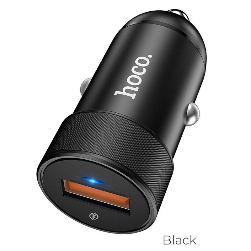 HOCO car charger USB A QC3.0 4A 18W Z32A black