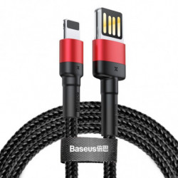 BASEUS cable USB A to Lightning 2,4A Cafule CALKLF-G91 1 m black red