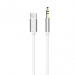 Adapter HF/audio Type C do Jack 3,5mm white cable (male)