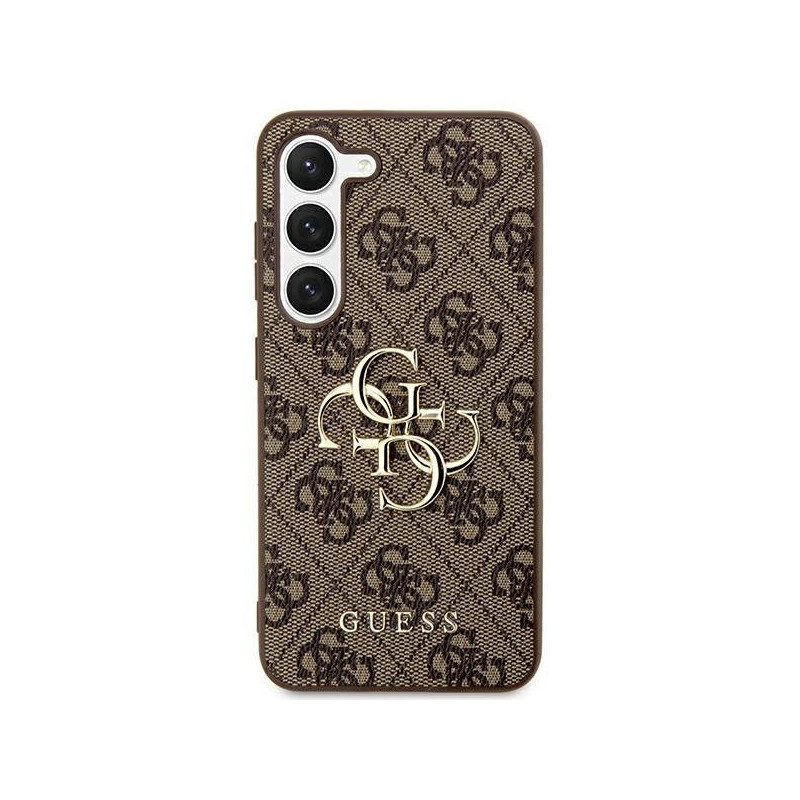 Original faceplate case GUESS GUHCS24M4GMGBR for Samsung S24 Plus (Leather 4G Metal Logo / brown)