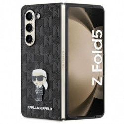 Original faceplate case KARL LAGERFELD KLHCZFD5SAPKINPK for Samsung Fold 5 (Saffiano Mono IK PIN  / black)