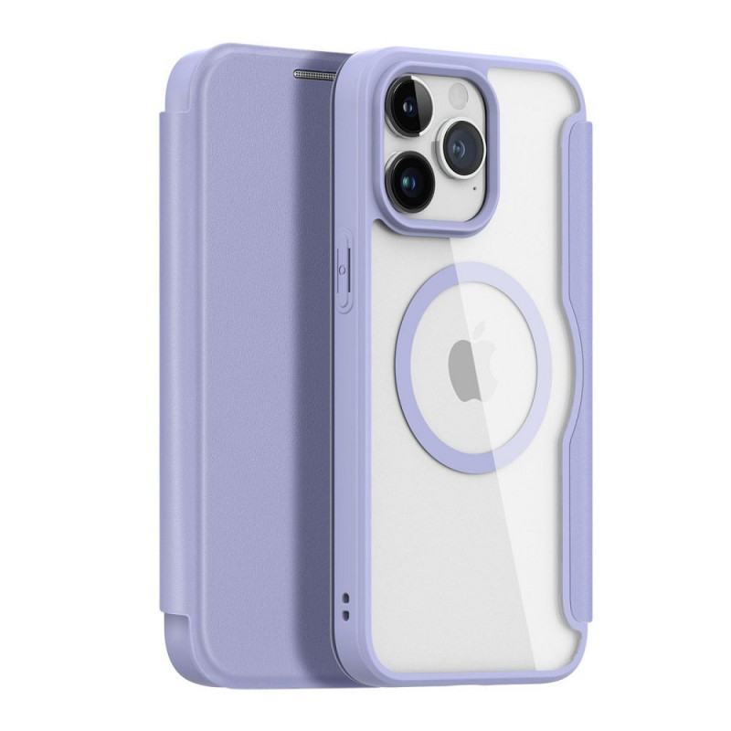 DUX DUCIS wallet case SKIN X PRO compatible with MagSafe for IPHONE 15 Pro Max purple