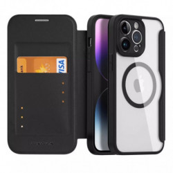 DUX DUCIS wallet case SKIN X PRO compatible with MagSafe for IPHONE 14 Pro Max black