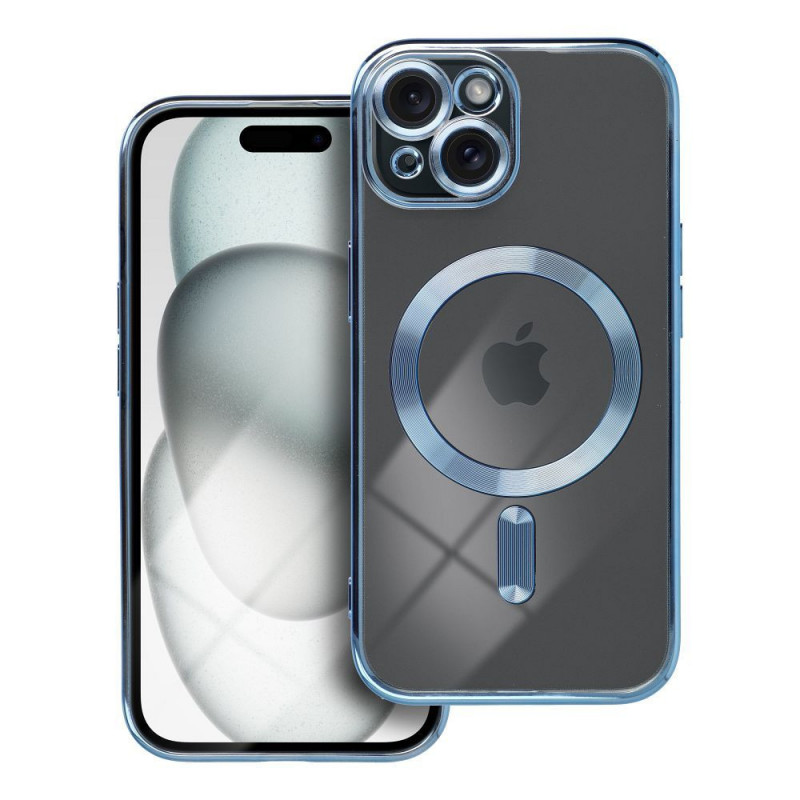 Electro Mag Cover case compatible with MagSafe for IPHONE 15 blue