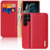 DUX DUCIS wallet case HIVO for SAMSUNG S23 Ultra red