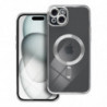 Electro Mag Cover case compatible with MagSafe for IPHONE 15 PLUS silver